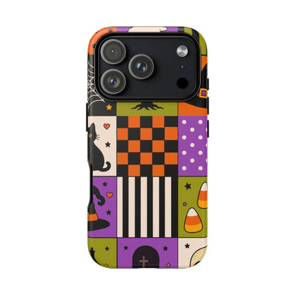 Protective Phone Case – Spooky Patchwork