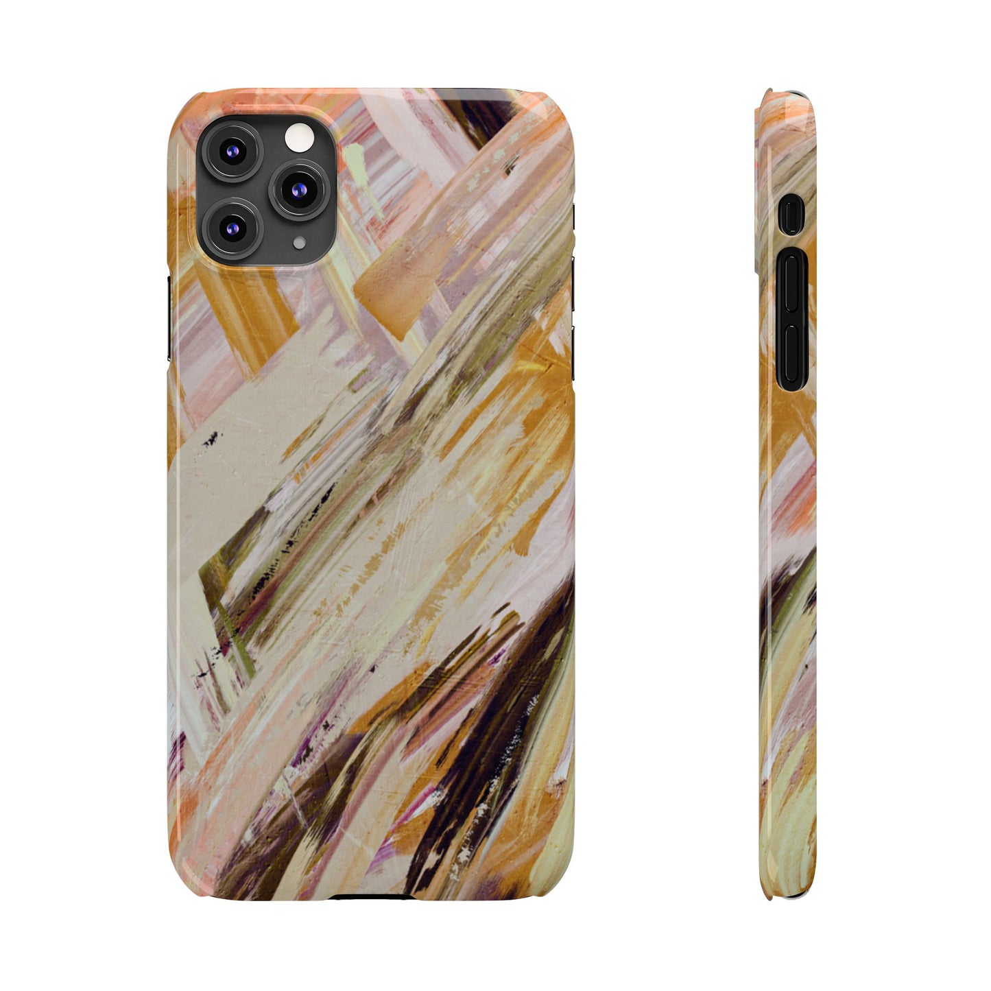 Slim Phone Case – Brush & Bronze