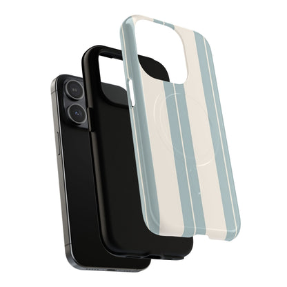 Protective Magnetic Phone Case - Coastal Stripe