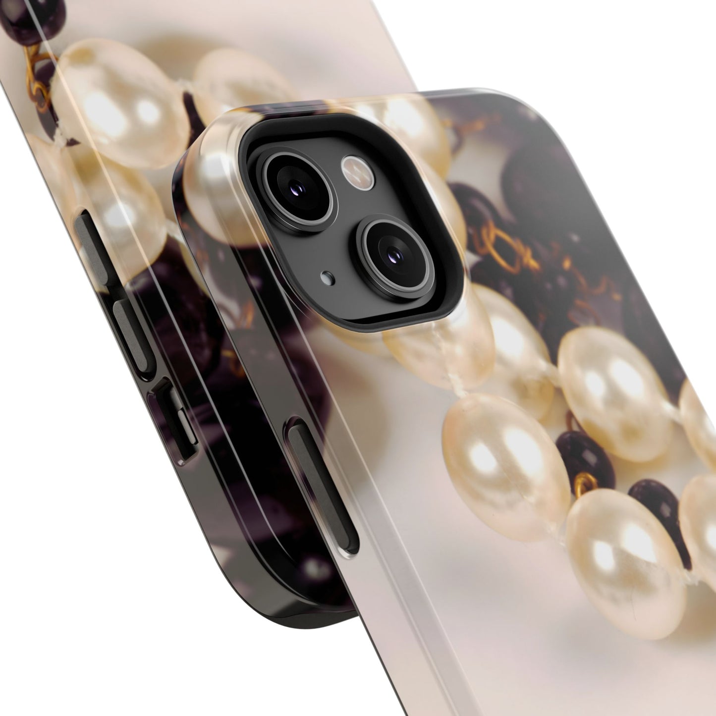 Impact-Resistant Phone Case – Noir Pearl