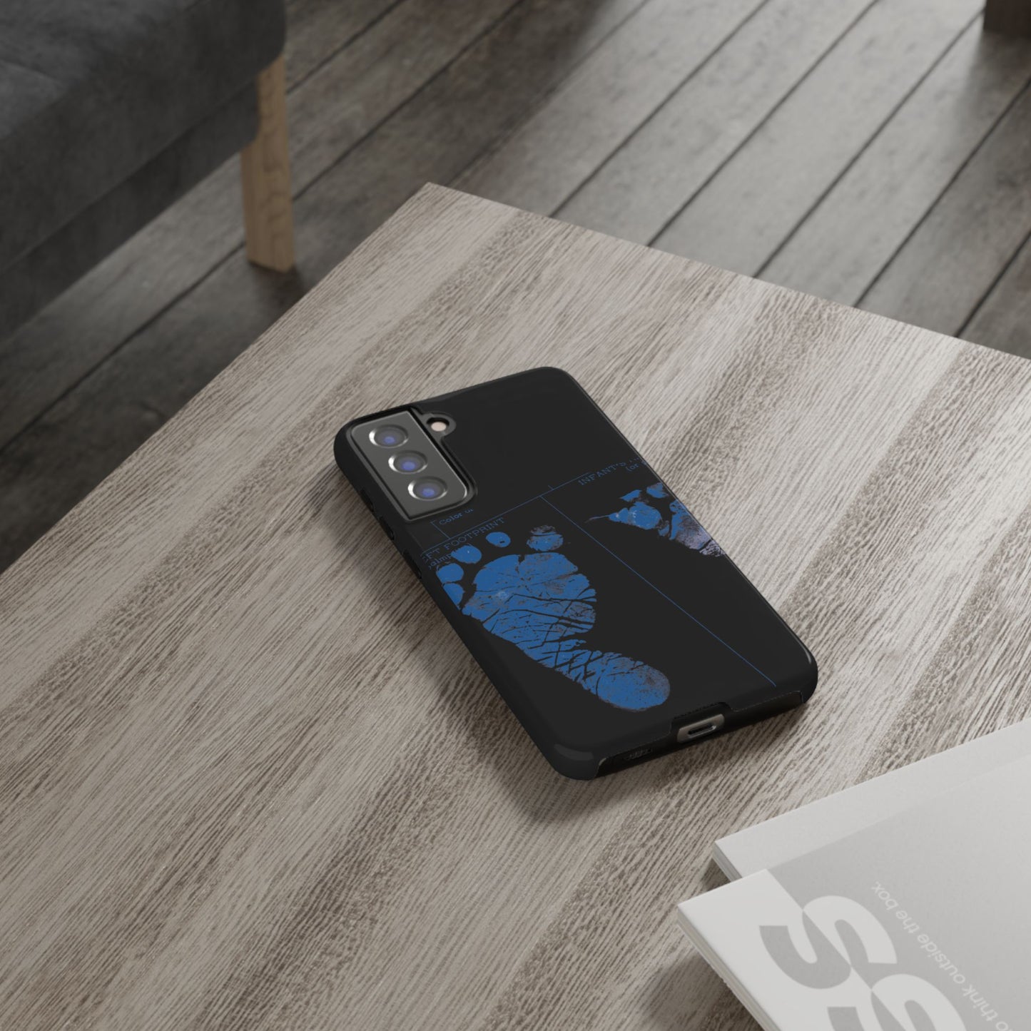 Protective Phone Case – Mom’s Little Blue Footprints