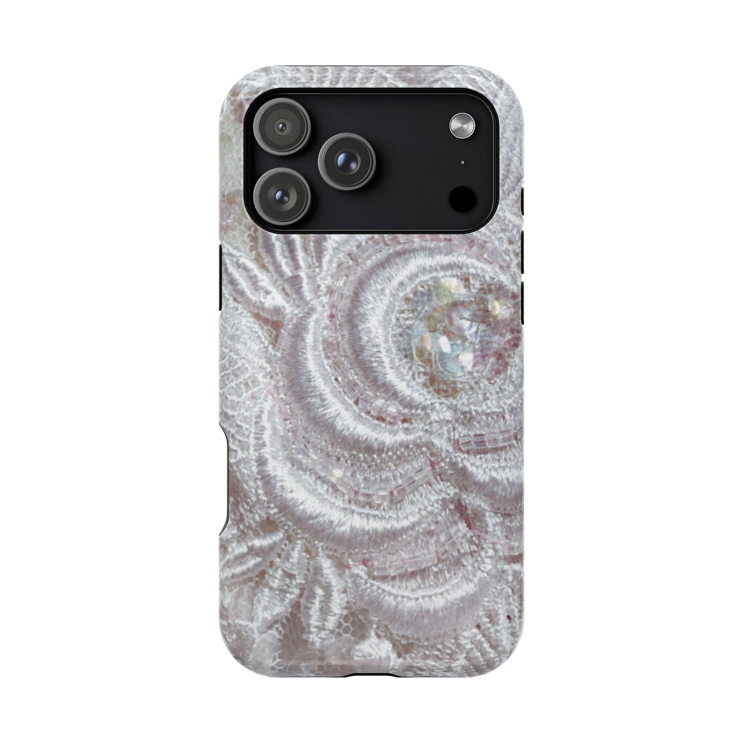 Wireless-Charging Compatible Case – Lace Veil