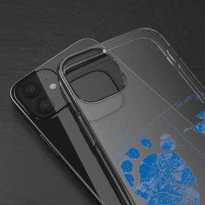 Clear Phone Case – Mom’s Little Blue Footprints