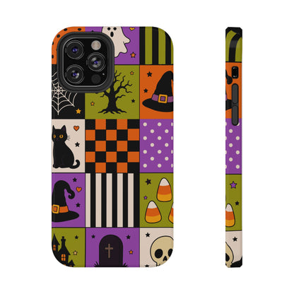 Impact-Resistant Phone Case – Spooky Patchwork