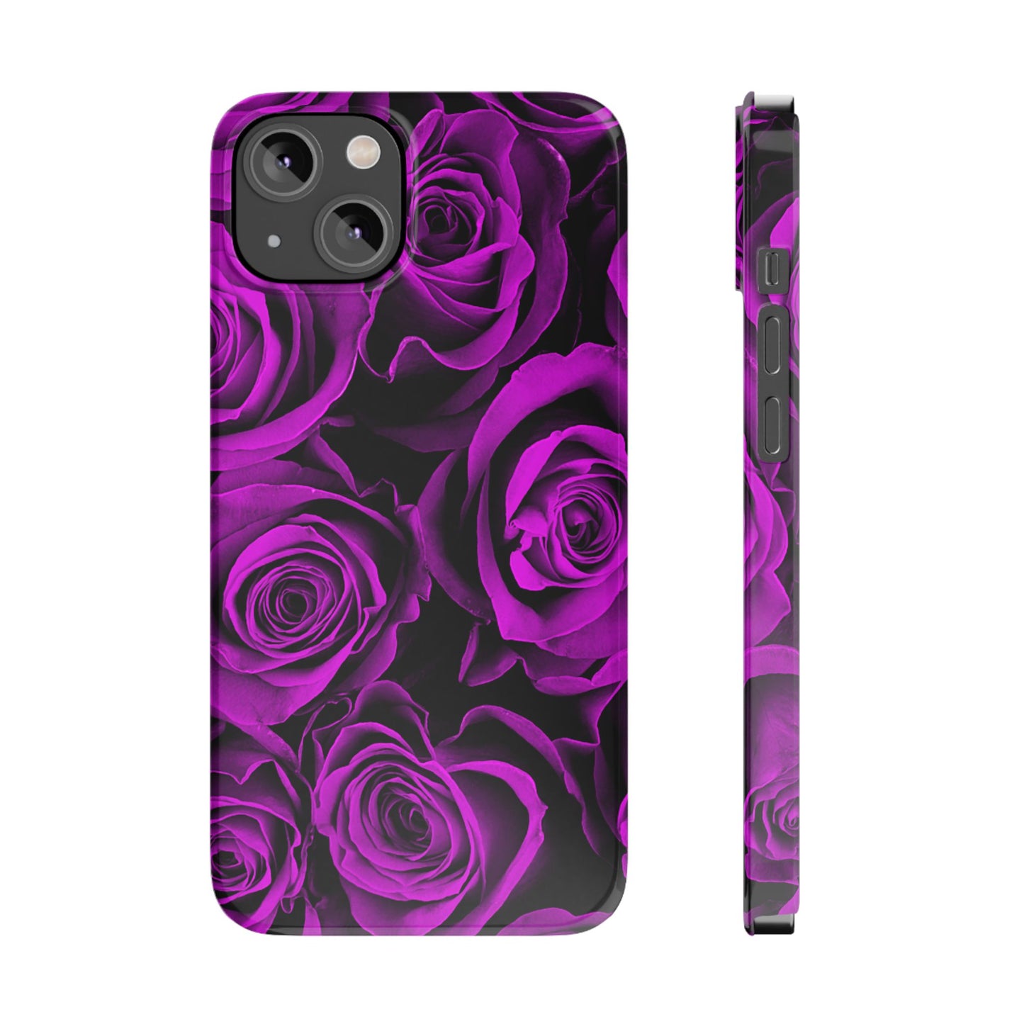 Slim Phone Case – Amethyst Roses