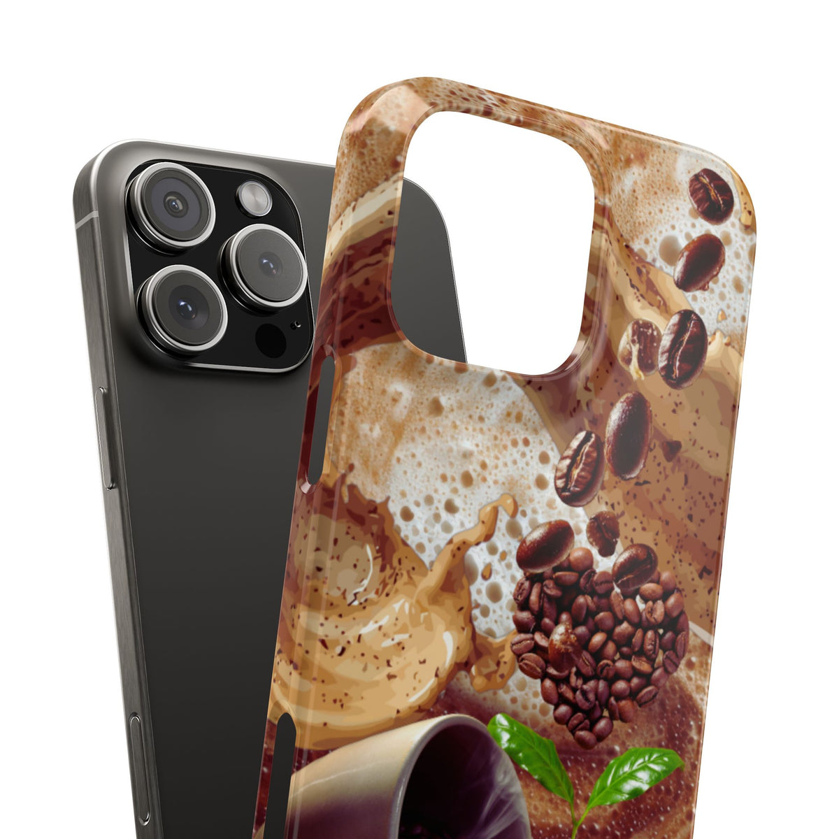 Slim Phone Case – Love at First Sip – Compatible with iPhone 11–17 Series