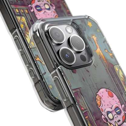 Clear Magnetic Phone Case — Cute Creepy Zombie Baby Design