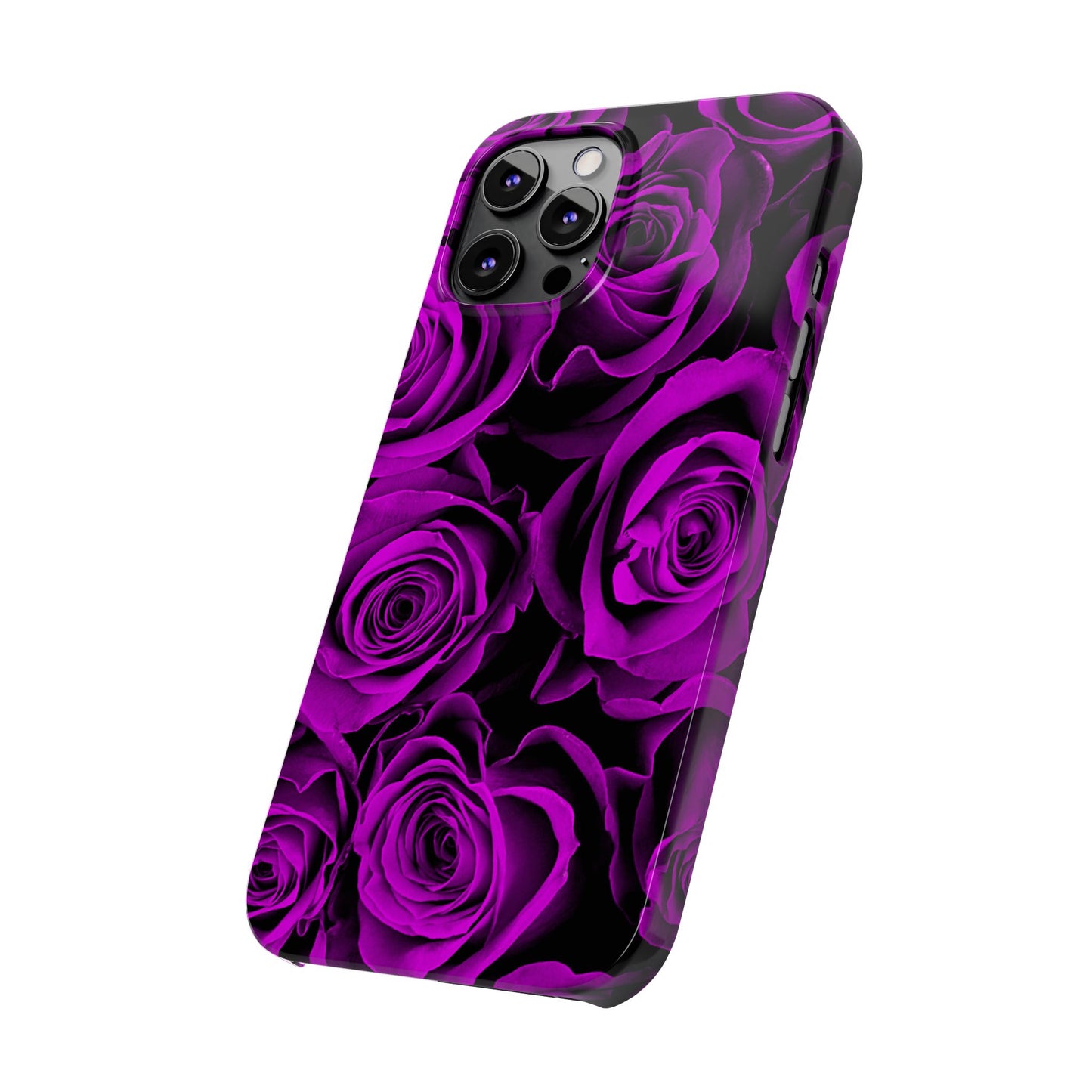 Slim Phone Case – Amethyst Roses