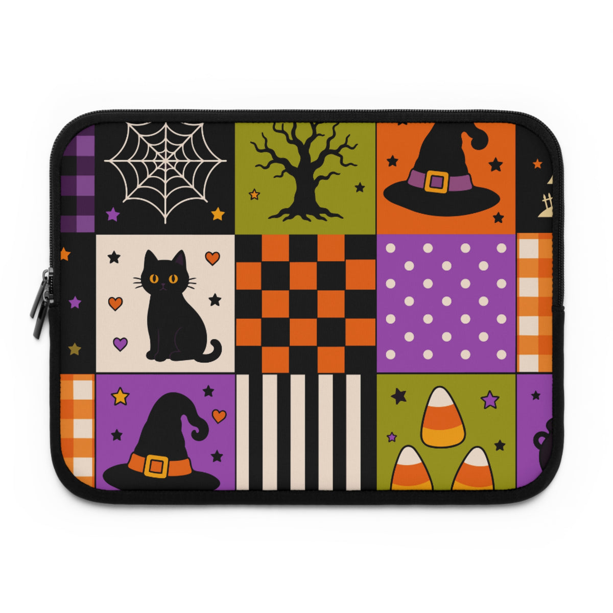 Neoprene Laptop Sleeve – Spooky Patchwork