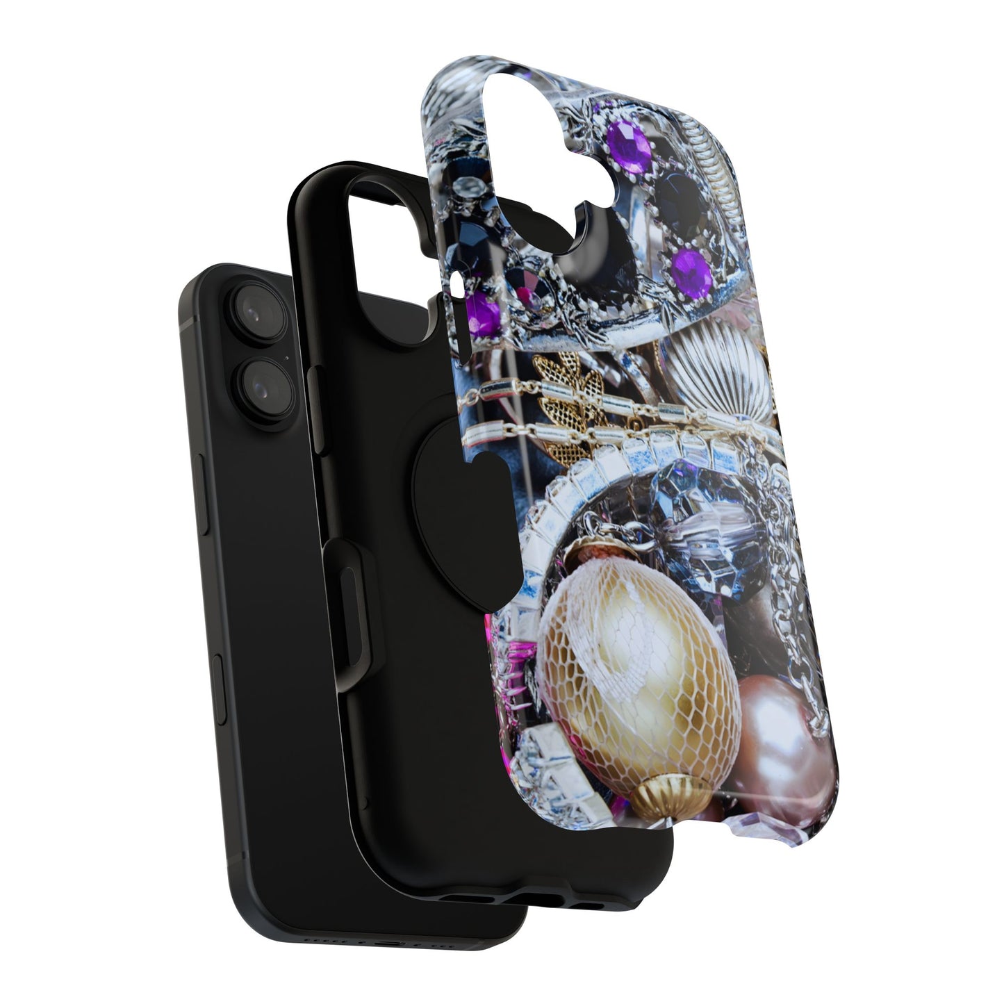 Impact-Resistant Phone Case – Chrome Jewel