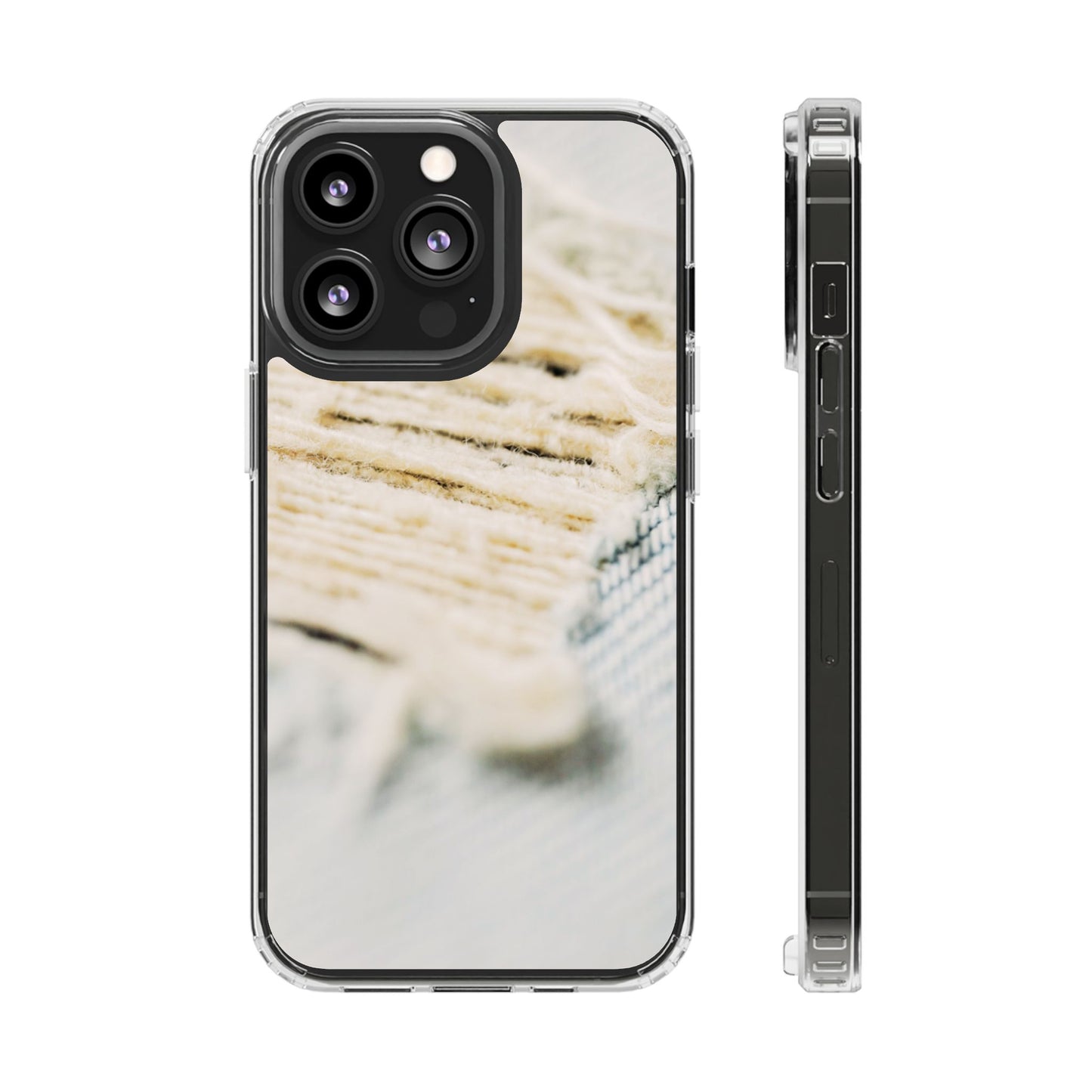 Clear Phone Case – Woven Warmth
