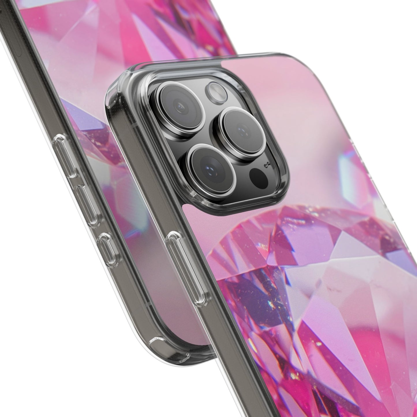 Clear Phone Case – Pink Ice