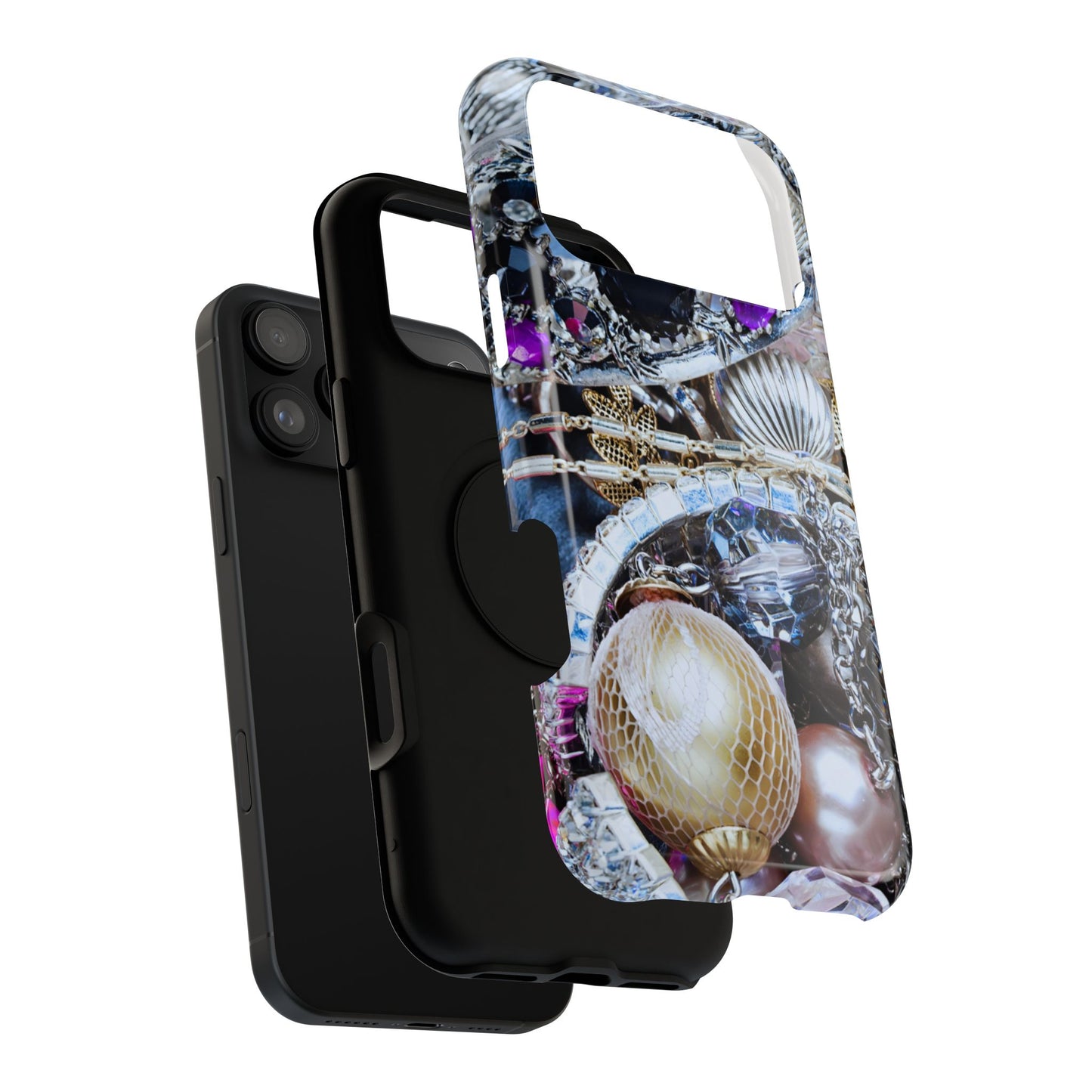 Impact-Resistant Phone Case – Chrome Jewel