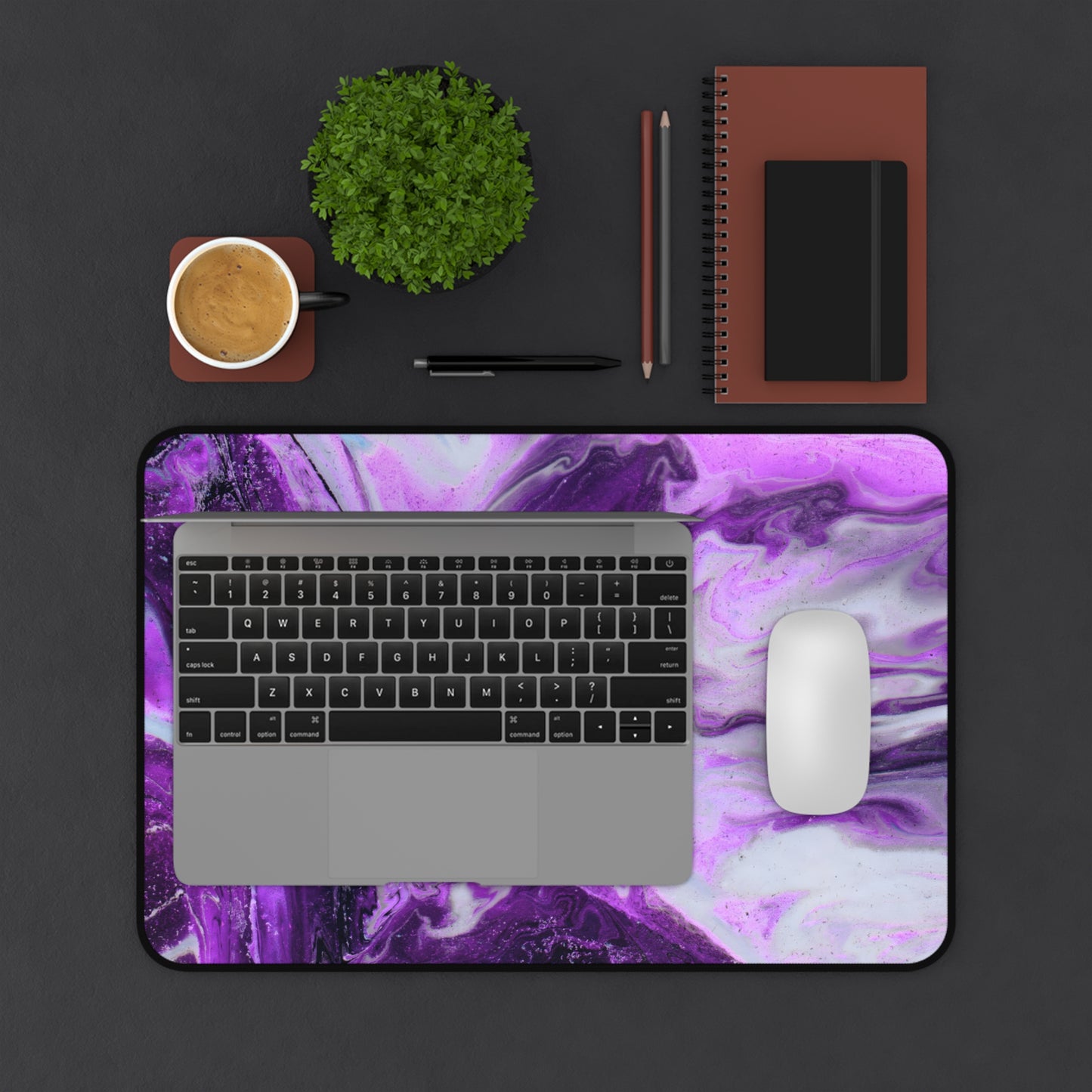 Neoprene Desk Mat – Midnight Amethyst