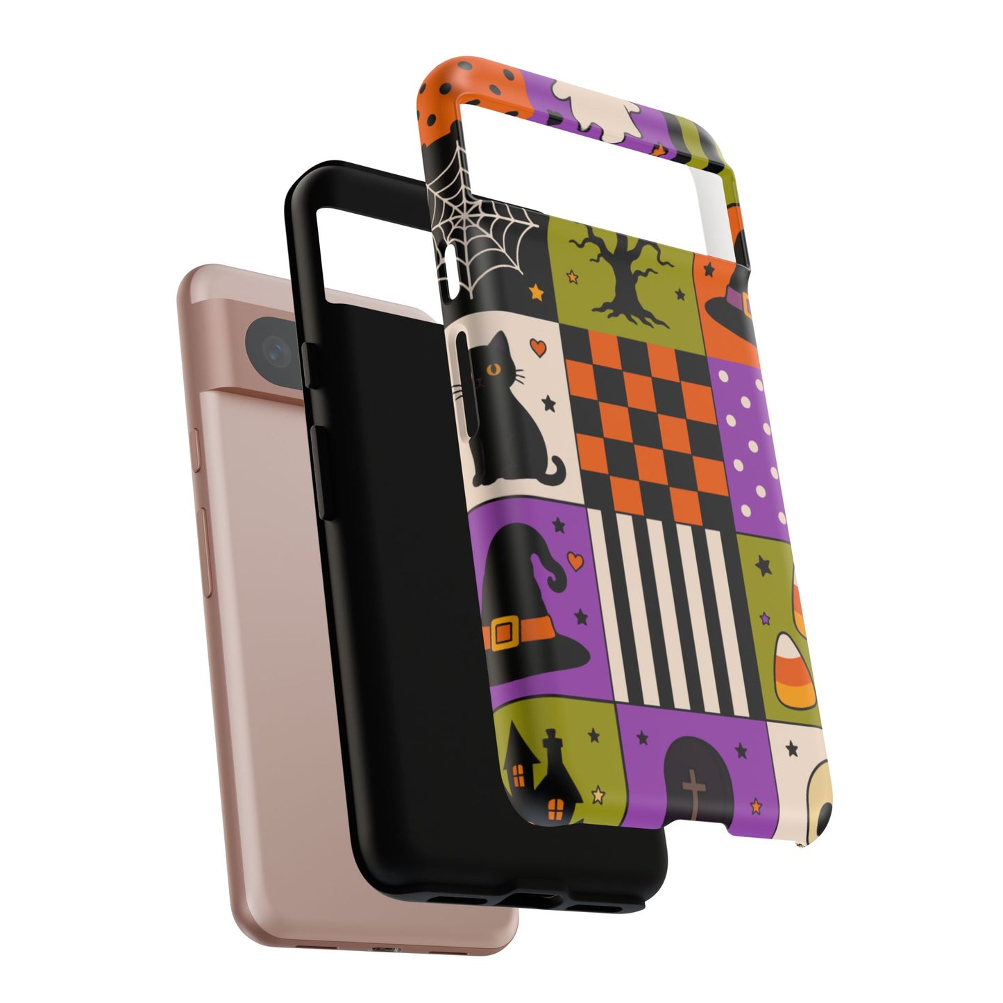 Protective Phone Case – Spooky Patchwork