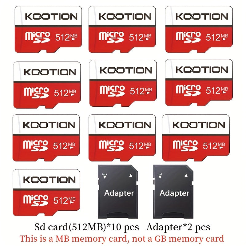 KOOTION High-Speed TF microSD Card Multi-Pack – UHS-I U1 C10 Memory Cards with SD Adapter, Full HD 1080P Recording, Up to 90MB/s Read, For Phones, Cameras, Drones & Dash Cams