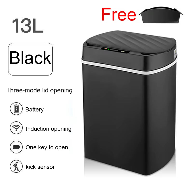Smart Trash Can for Kitchen House Smart Home Dustbin Wastebasket Bathroom Automatic Sensor Trash Can Garbage Bin Cleaning Tools
