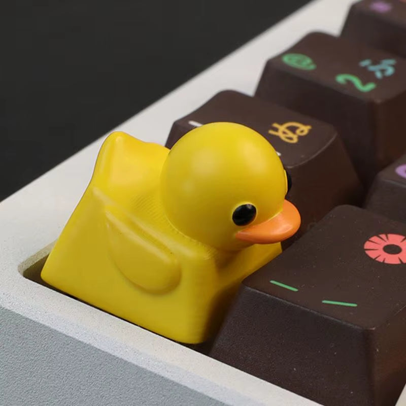 Cute Keyboard Key Caps Yellow Duck Keycaps Resin Single Cover Replacement Parts Cute Decor Game Accessories General Compatibilit