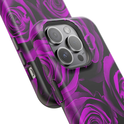 Impact-Resistant Phone Case – Amethyst Roses