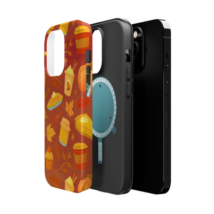 Autumn Treats Magnetic Phone Case — Fall Coffee & Pastry Protective Cover