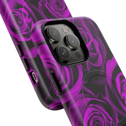 Protective Magnetic Phone Case – Amethyst Roses