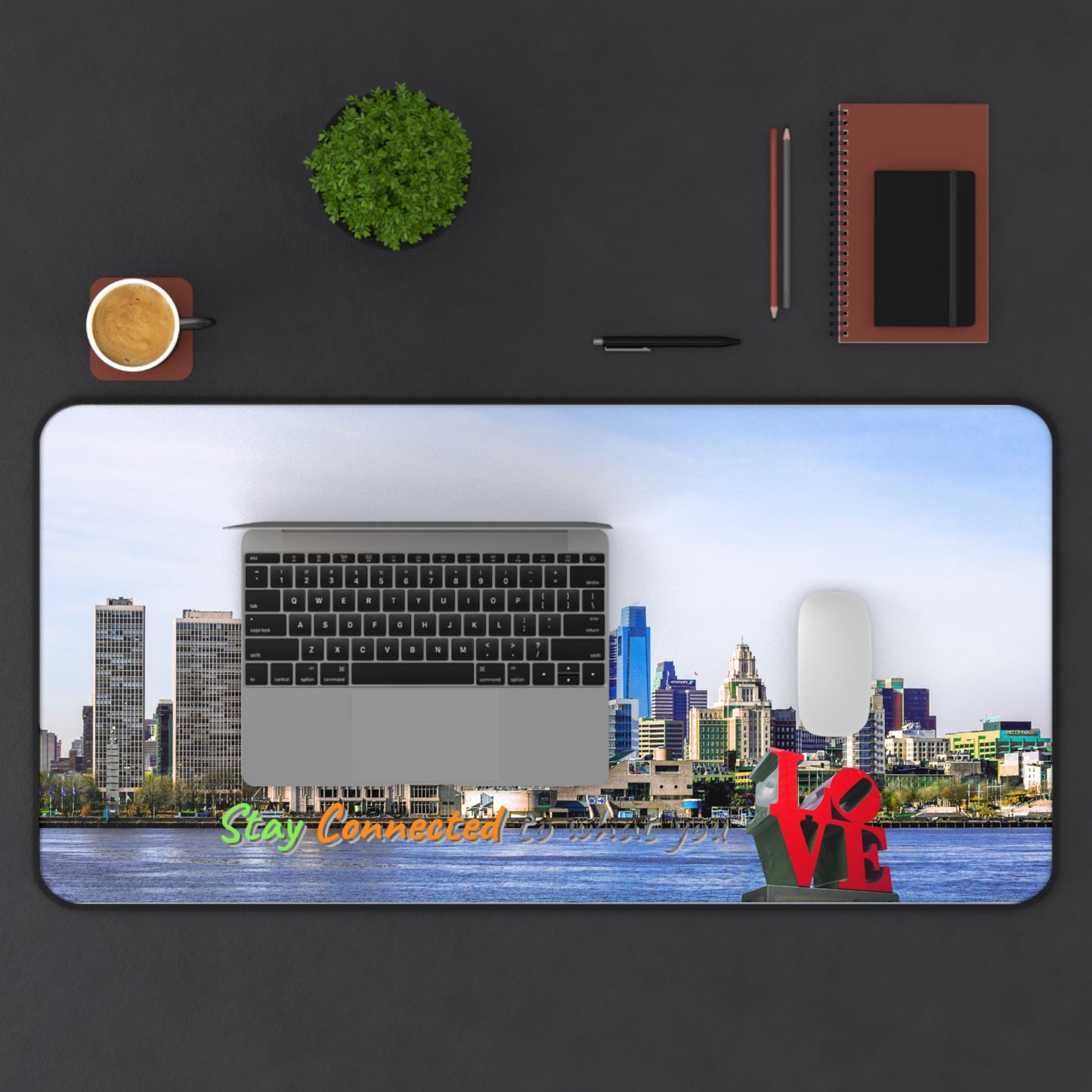 Neoprene Desk Mat – Non-Slip Philly Skyline Workspace Upgrade