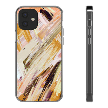 Clear Phone Case – Brush & Bronze