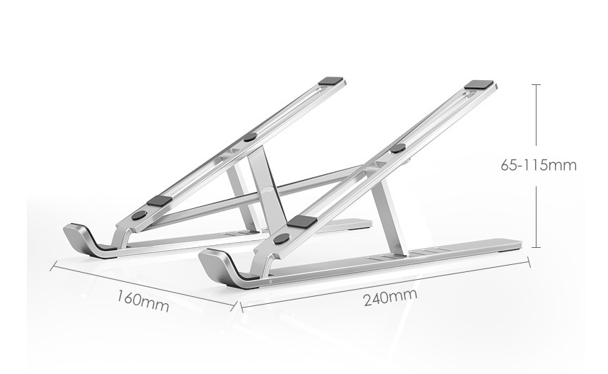Portable Laptop Stand with Cooling Fan - Adjustable Ergonomic Desk Stand for Better Airflow