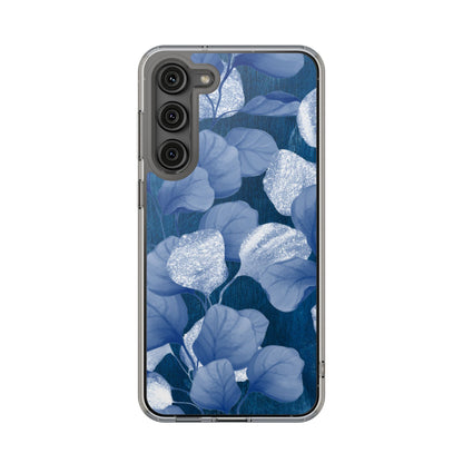 Clear Phone Case – October Blues – Compatible with iPhone 13–17 & Samsung Galaxy S25–S26 Series