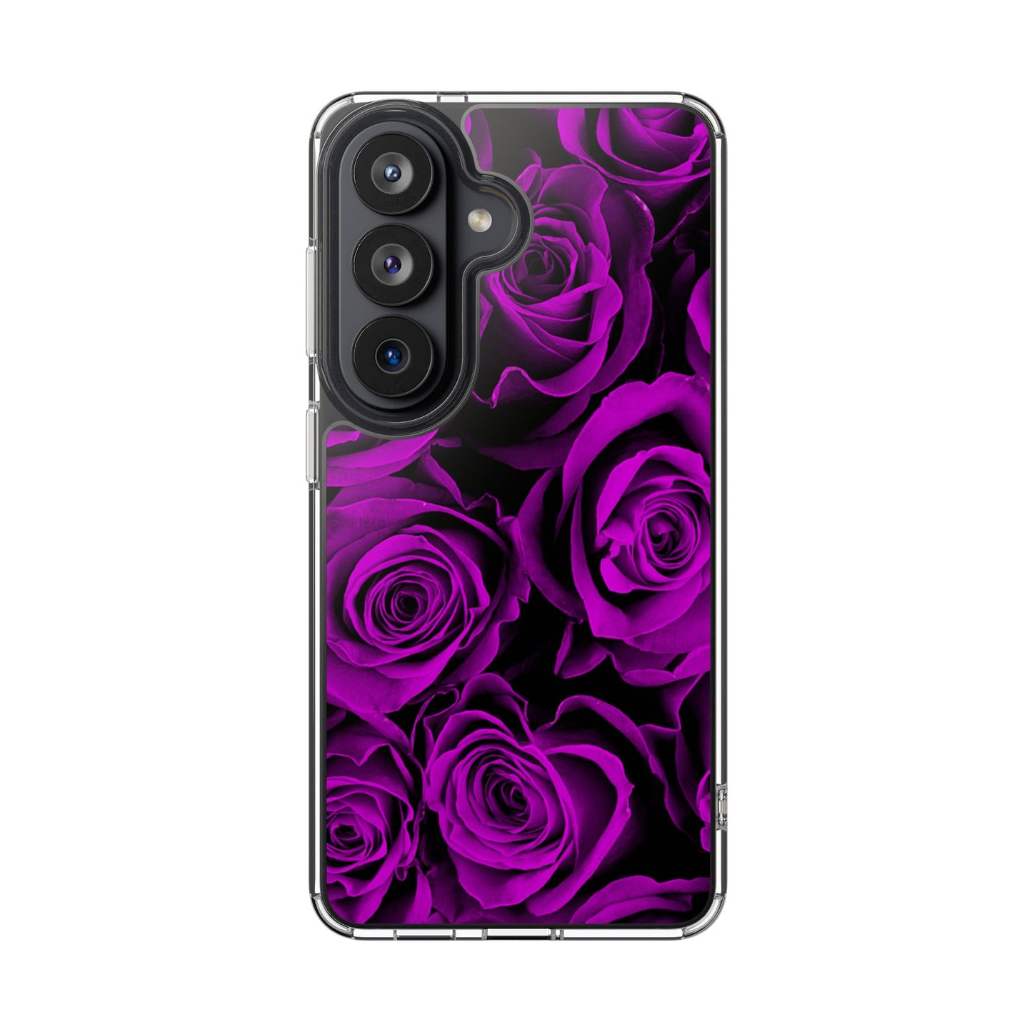 Clear Phone Case – Amethyst Roses