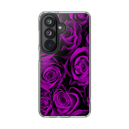 Clear Phone Case – Amethyst Roses