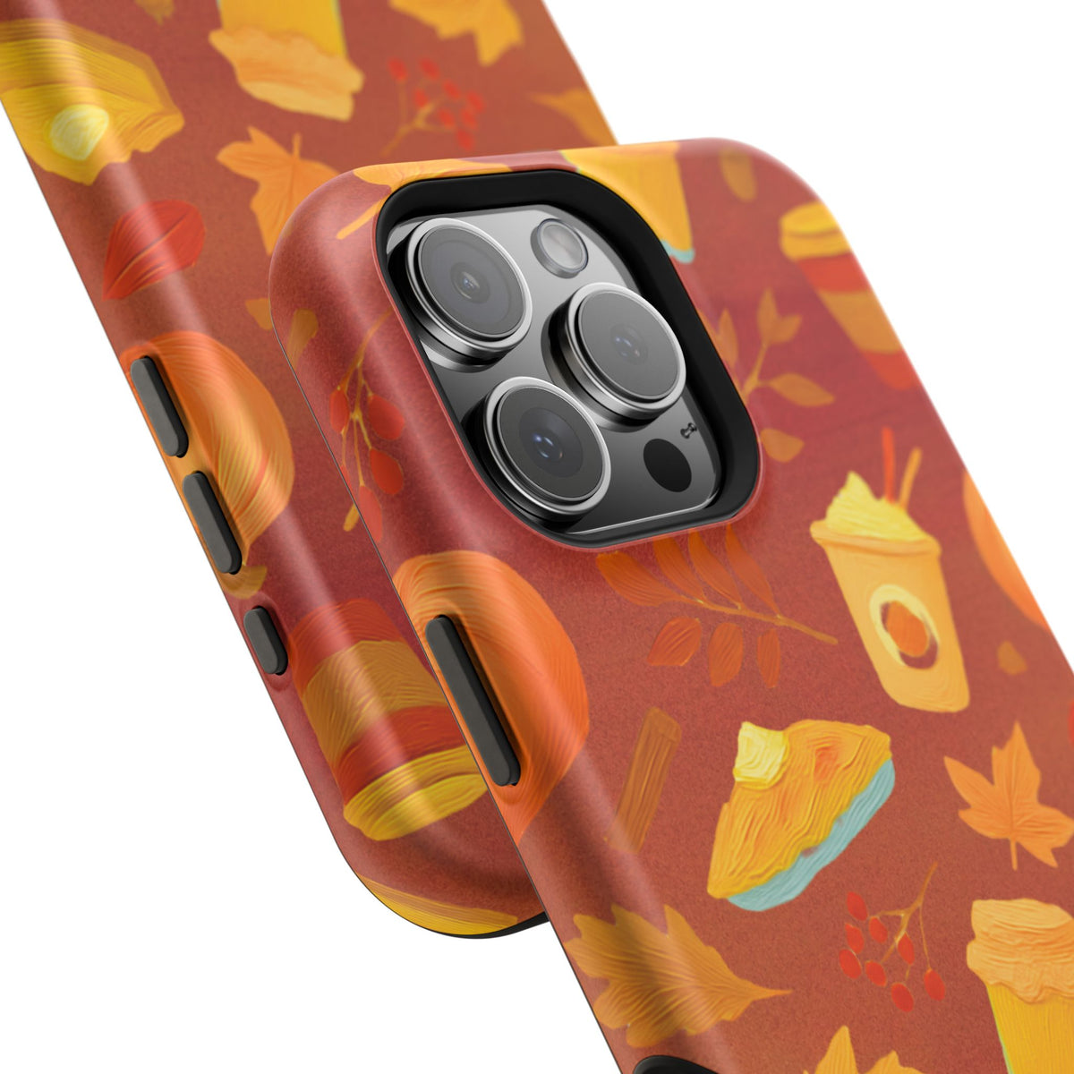 Autumn Treats Magnetic Phone Case — Fall Coffee & Pastry Protective Cover