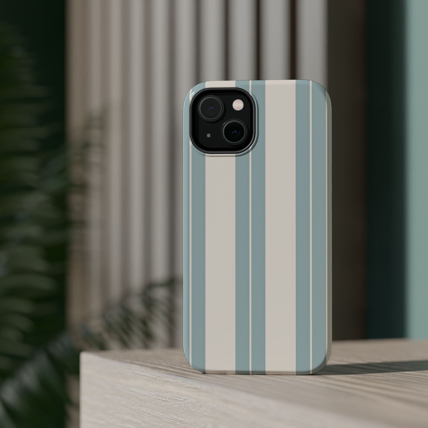 Wireless-Charging Compatible Case – Coastal Stripe