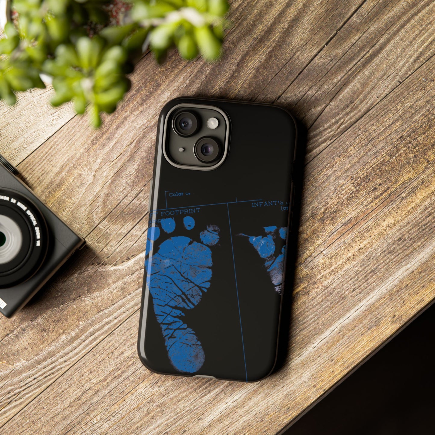 Protective Phone Case – Mom’s Little Blue Footprints
