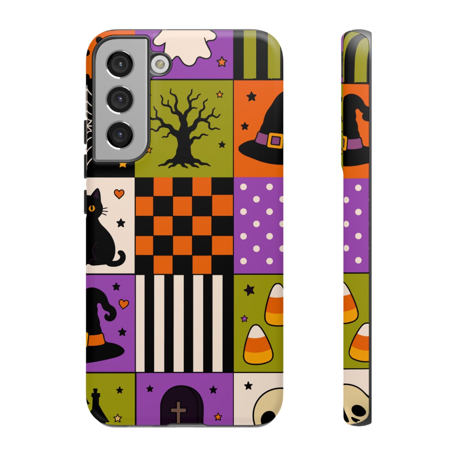 Protective Phone Case – Spooky Patchwork