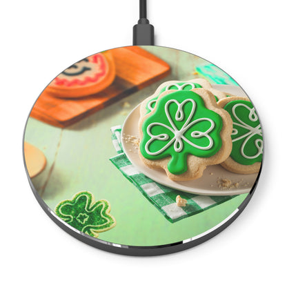 Wireless Charger – Shamrock Cookie St. Patrick’s Day Design 10W
