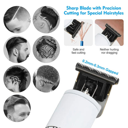 Hair Clippers & Trimmer T-Blade Cordless Hair Haircut Kist Sets, Hair Haircut with Ceramic Blade Rechargeable 2000Mah/1200Mah