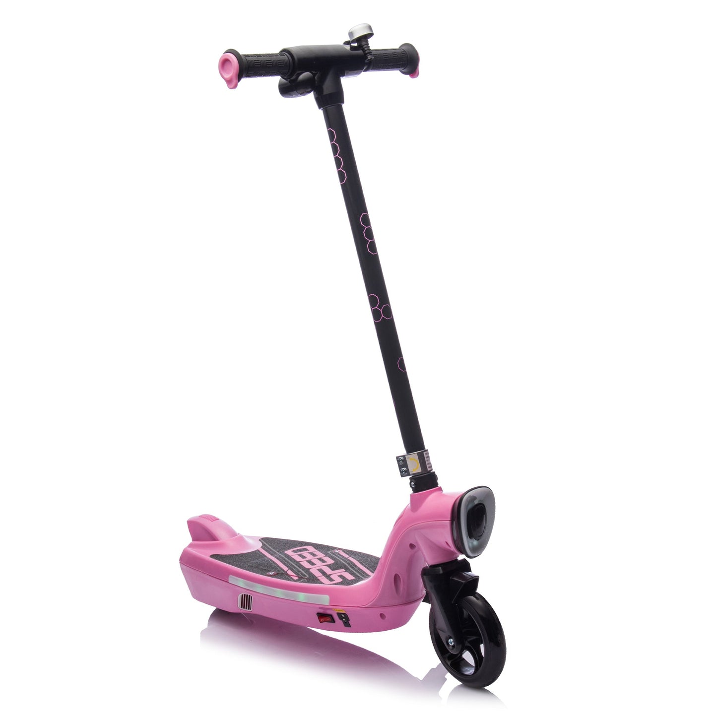 Kids Electric Scooter - 5.59-6.84 MPH, LED Lights, Rear Brake, Kickstand, Ages 6+