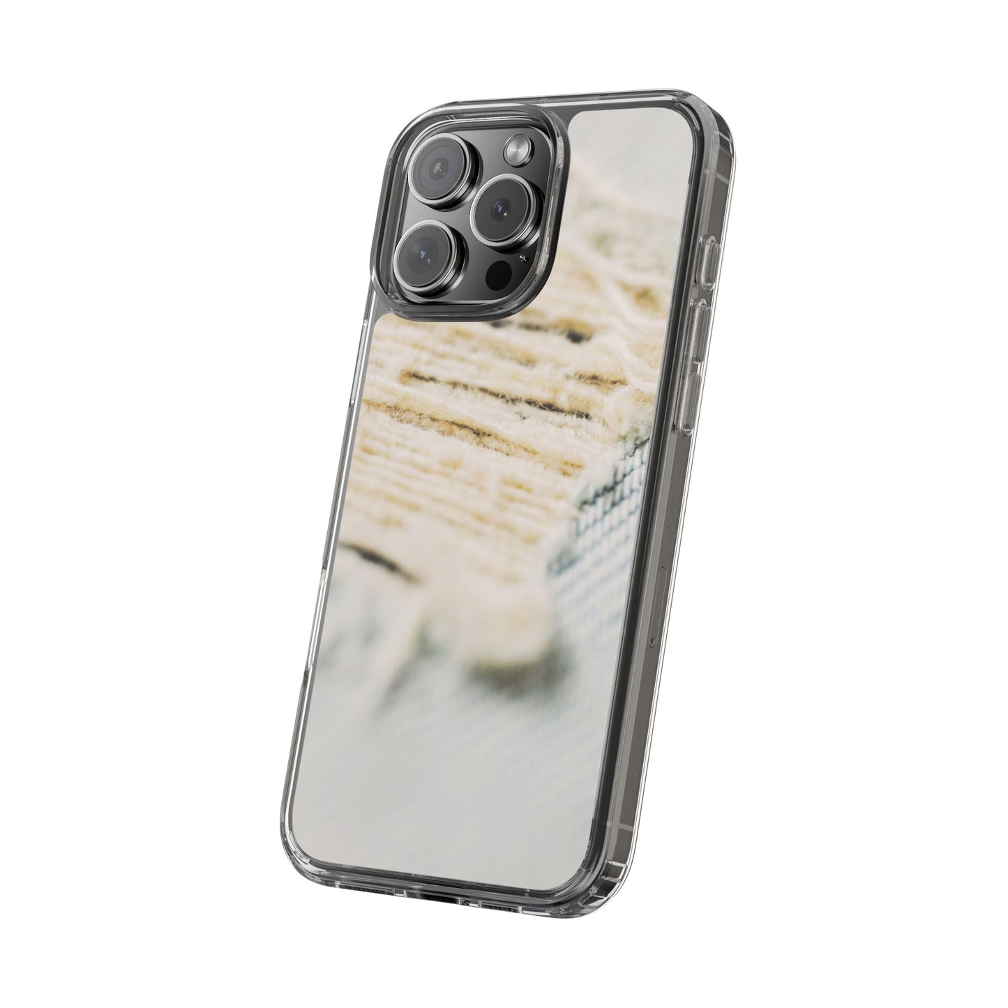 Clear Phone Case – Woven Warmth