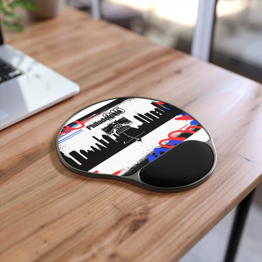 Ergonomic Mouse Pad with Wrist Rest – Philadelphia 215 Skyline