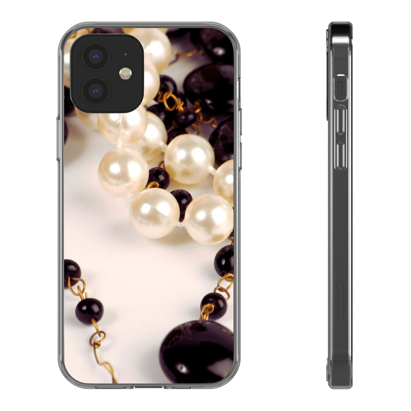 Clear Phone Case – Noir Pearl