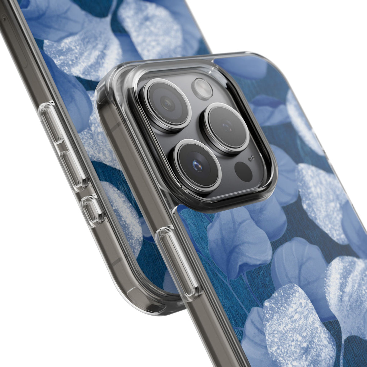 Clear Phone Case – October Blues – Compatible with iPhone 13–17 & Samsung Galaxy S25–S26 Series