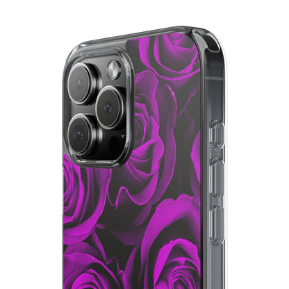 Clear Phone Case – Amethyst Roses