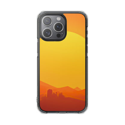 Clear Magnetic Phone Case — Desert Sunrise