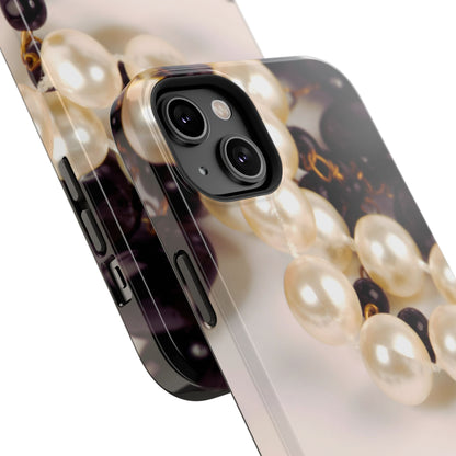 Impact-Resistant Phone Case – Noir Pearl