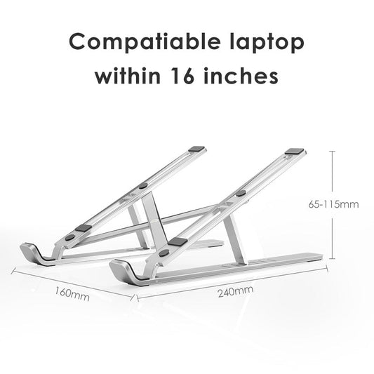 Portable Laptop Stand with Cooling Fan - Adjustable Ergonomic Desk Stand for Better Airflow