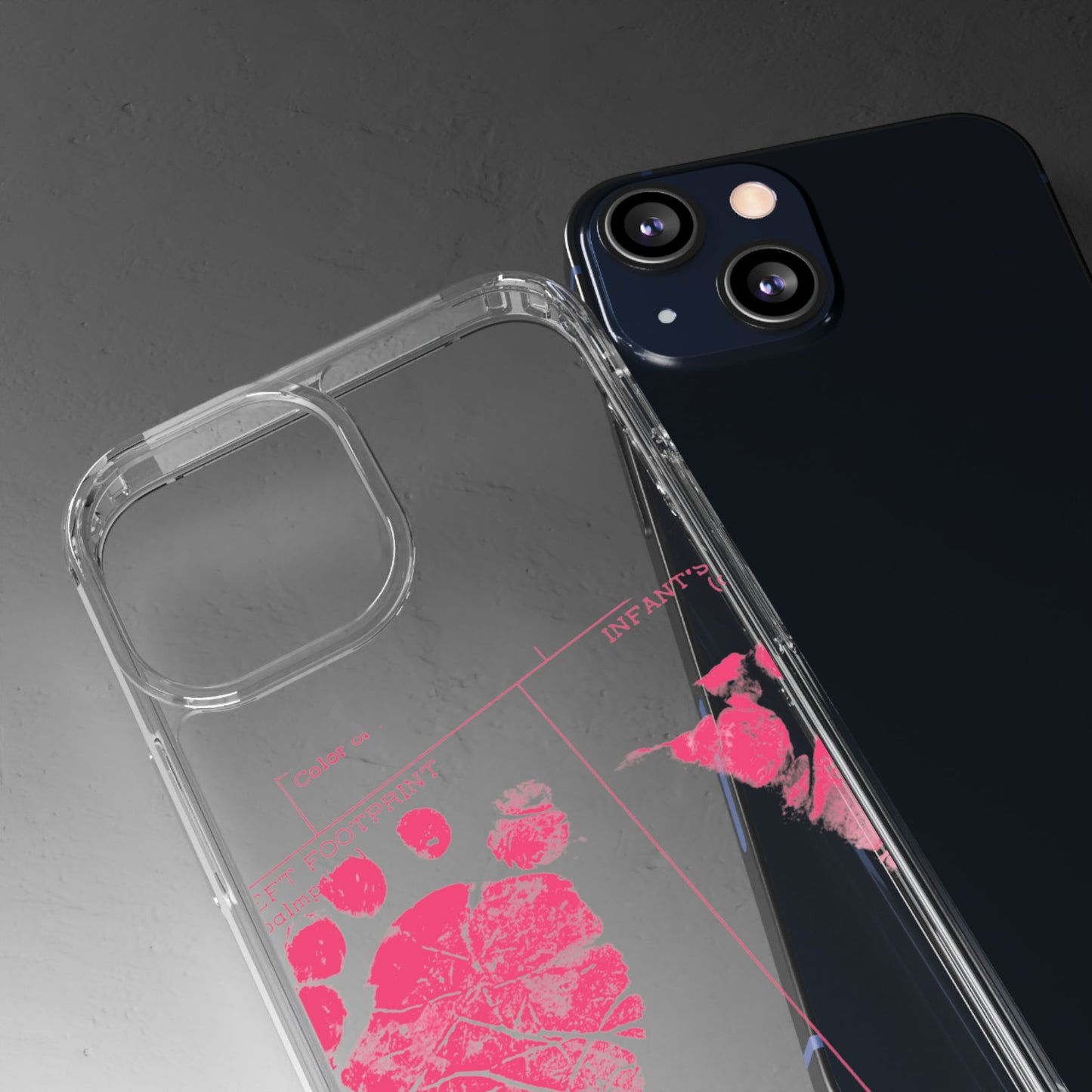 Clear Phone Case – Mom’s Little Pink Footprints