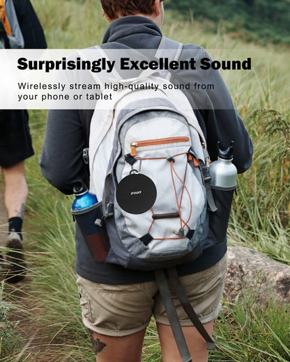 Bluetooth Bicycle Speakers with TF Card Mode, Waterproof Wireless Portable Traveling Bike Speaker, Built in Mic for Bicycle Riding, Showering, Hiking, Pool, Beach, Golfing(Black)