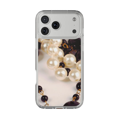 Clear Phone Case – Noir Pearl