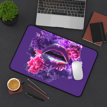 Neoprene Desk Mat – Purple Haze Lips